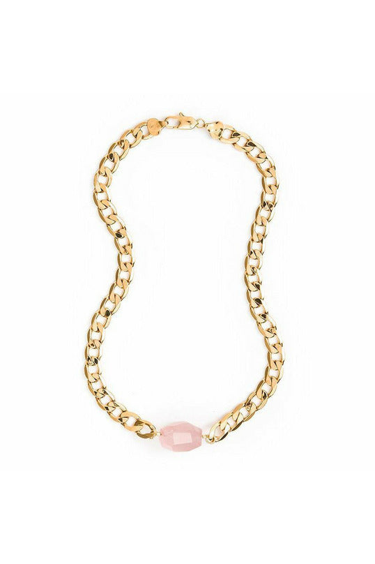 Rose Quartz Necklace | 2 Colours Necklaces + Pendants Gold Cathy Pope