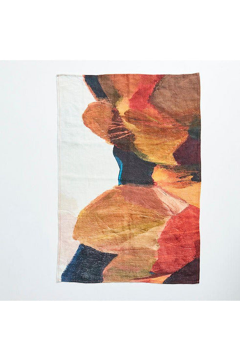 Linen Tea Towel - Painted Trees Tea Towels Thread Design