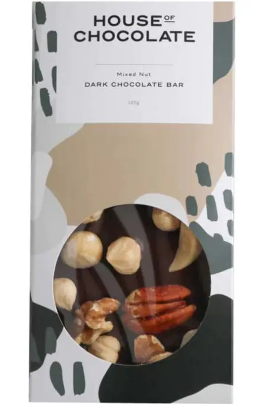 House of Chocolate Mixed Nut Dark Chocolate Bar Crisp Home + Wear