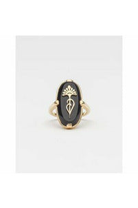 Modern Vintage Onyx Ring | 2 Colours Rings Gold / 6 Small (M) Cathy Pope