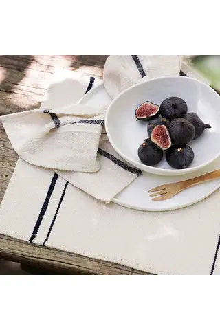 Country Placemat - Navy Stripe Coasters + Placemats Barrydale Weavers
