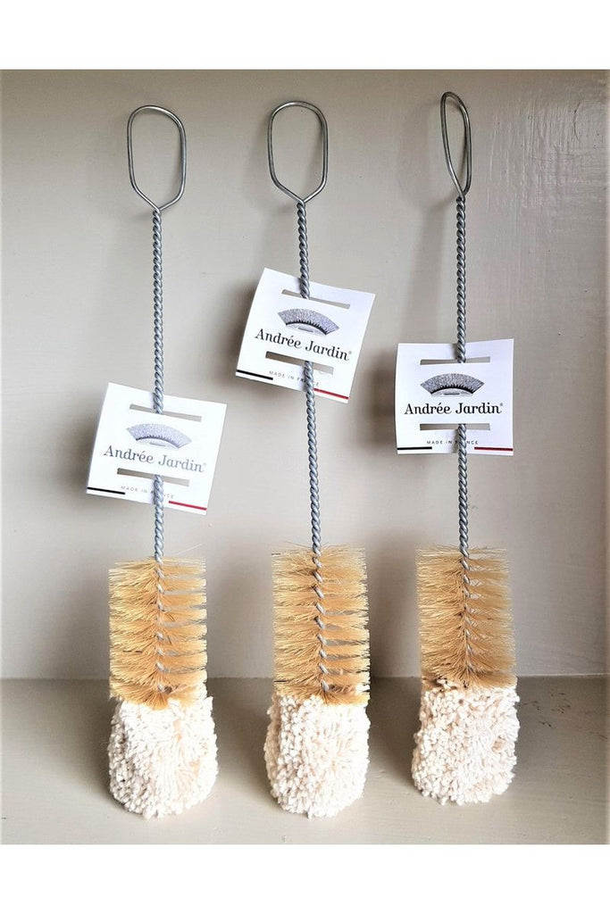 Andree Jardin Stemware Flute Cleaning Brush sold individually three lined up in a row leaning against a white backdrop