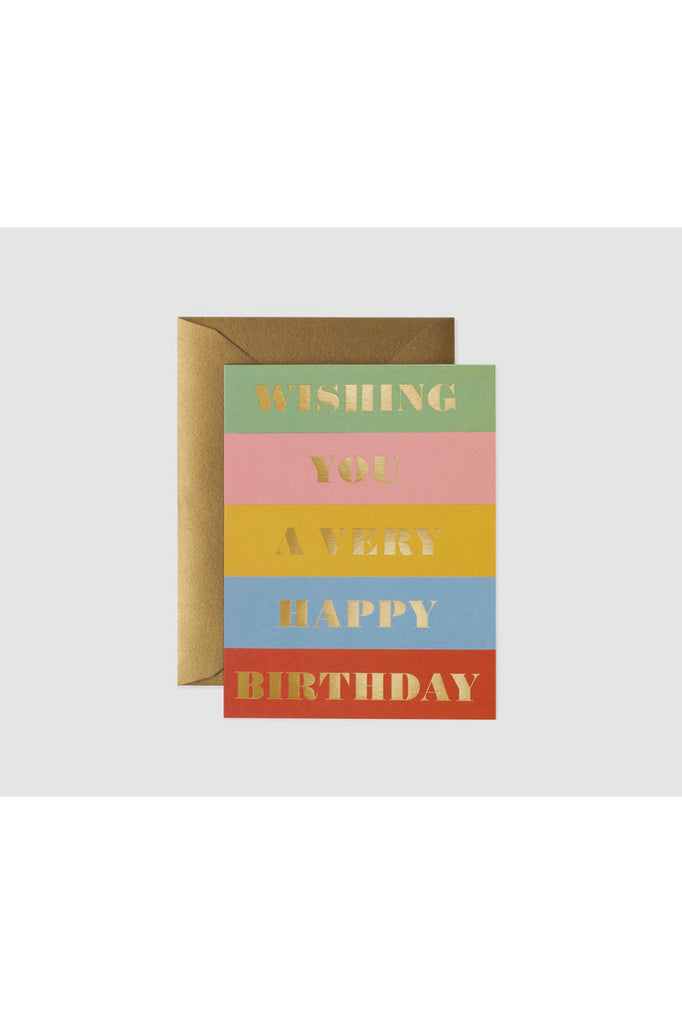 Rifle Paper Greeting Card | Wishing You A Very Happy Birthday | Crisp Home + Wear