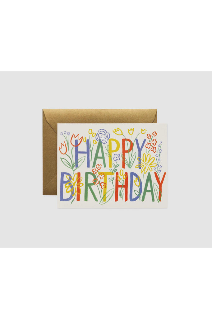 Rifle Paper Greeting Card | Brushstroke Birthday Card | Crisp Home + Wear