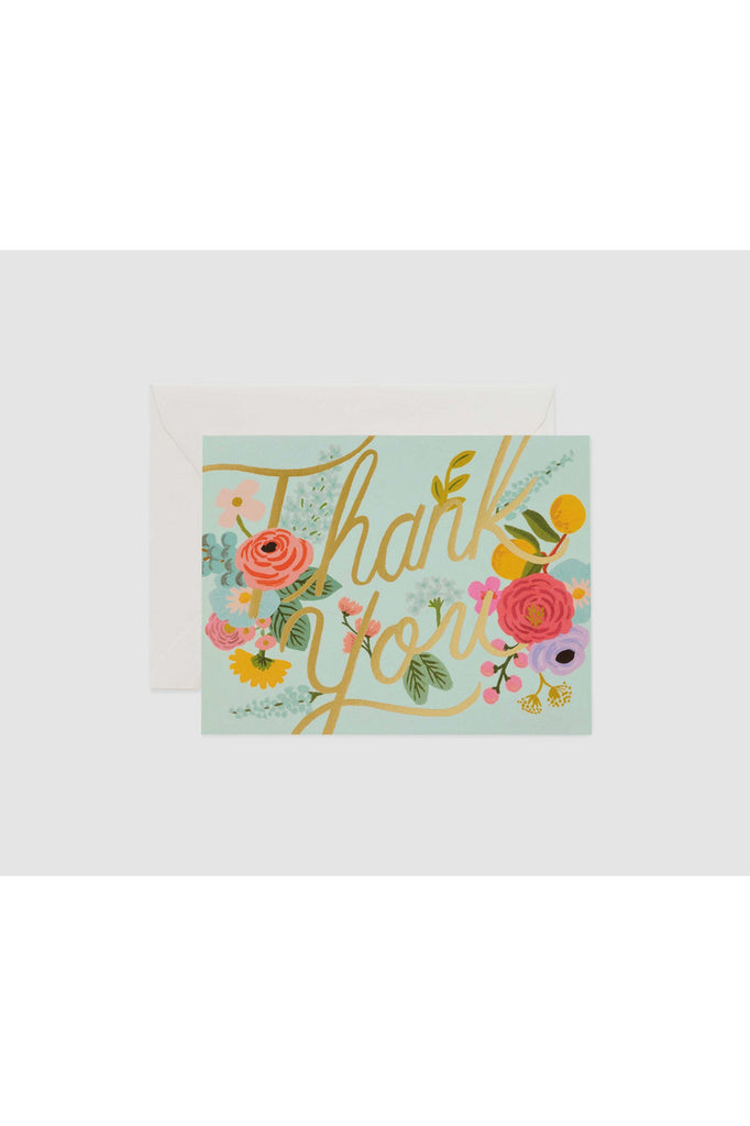 Rifle Paper Greeting Card | Mint Garden Thank You Card | Crisp Home + Wear