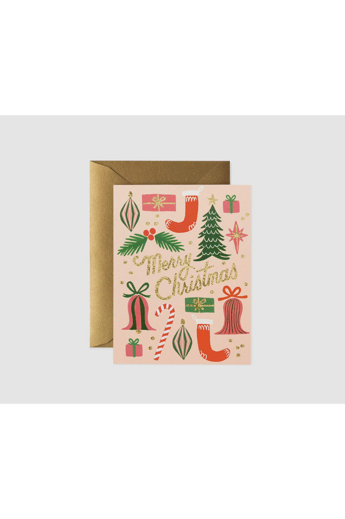 Rifle Paper Christmas Card Deck the Halls Crisp Home + Wear