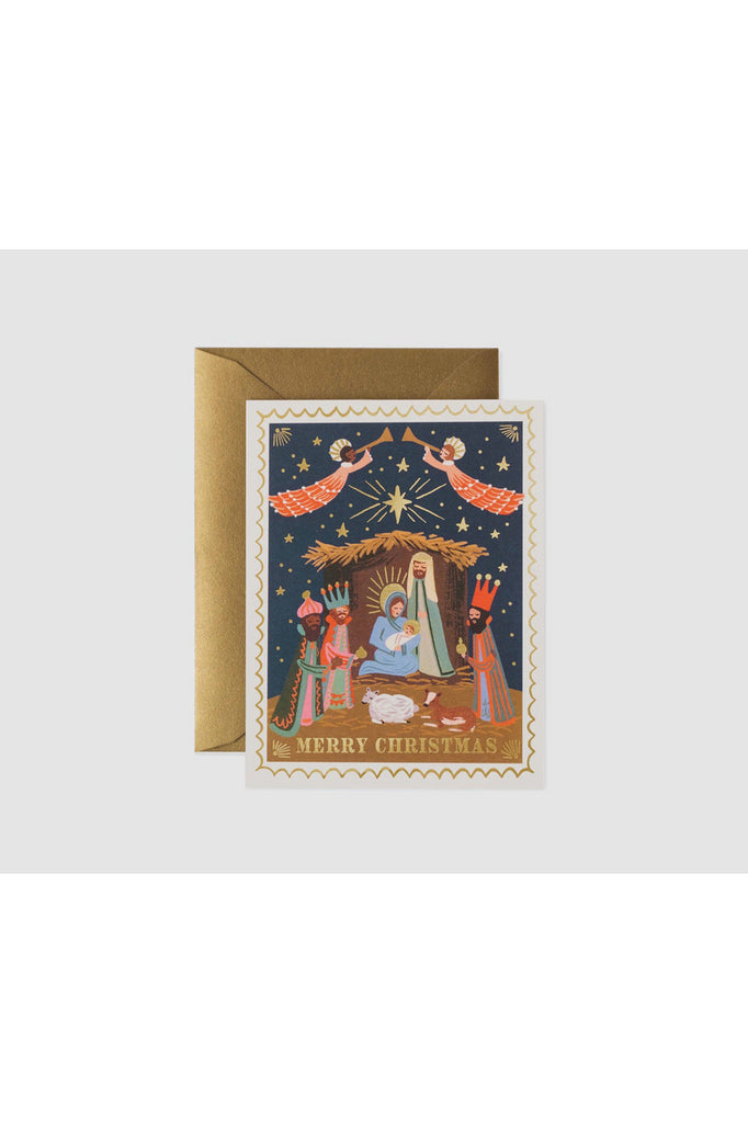 Rifle Paper Christmas Card - Christmas Nativity Crisp Home + Wear