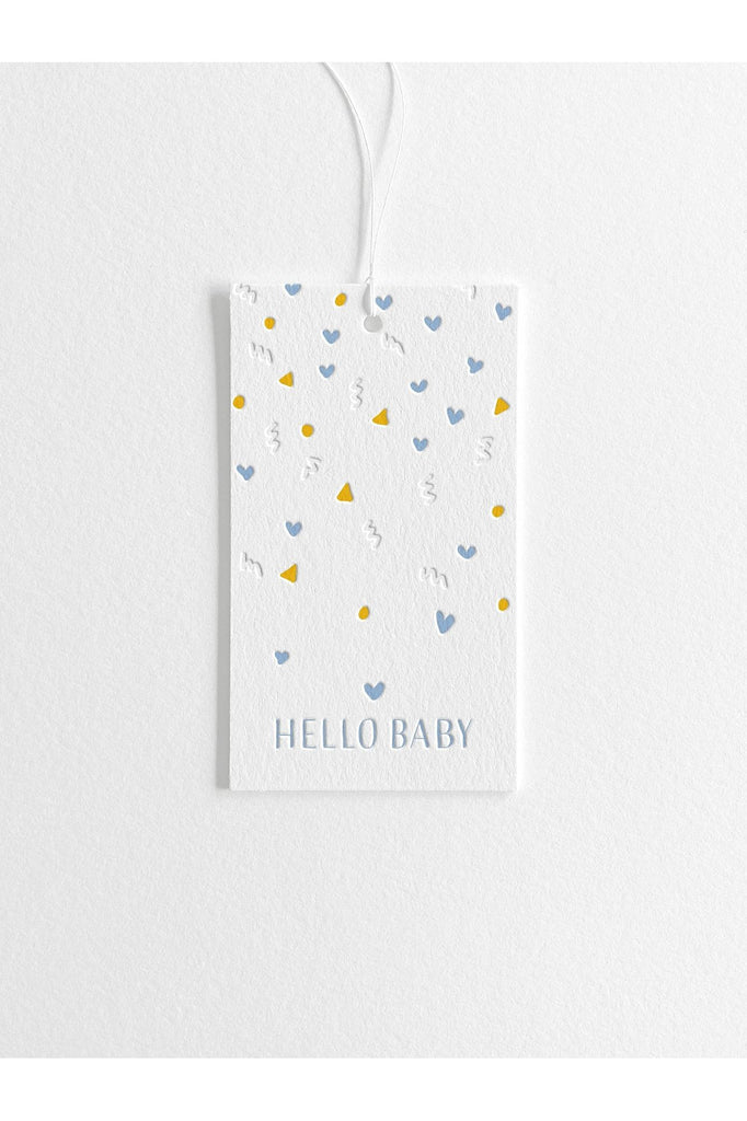 Gift Tag | Hello Baby Blue Gift Tag Inker Tinker