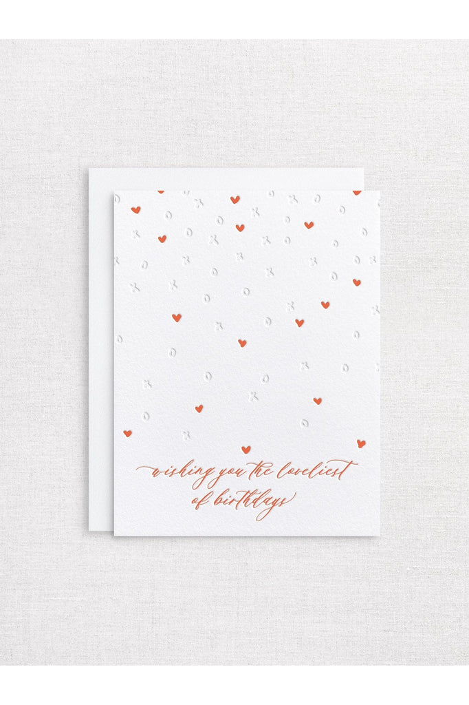 Greeting Card | Loveliest Birthday XO Birthday Greeting Card Inker Tinker