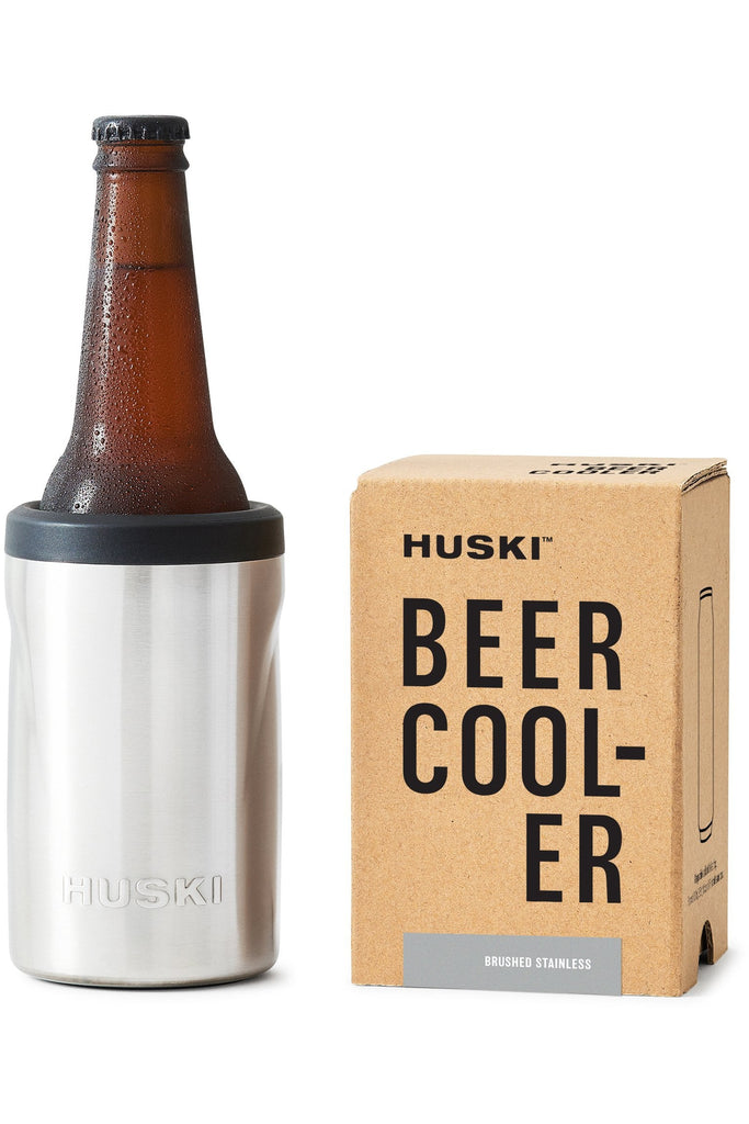 Beer Cooler 2.0 | 2 Finishes Beer + Wine Coolers + Cool Tumblers Brushed Stainless Huski