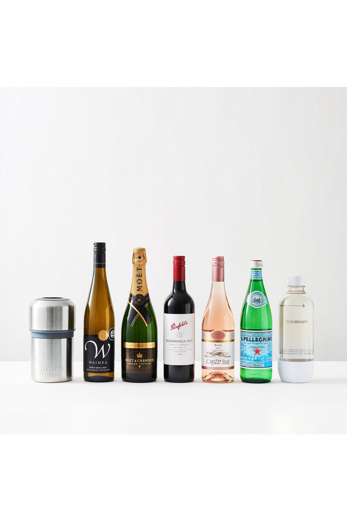 Wine Cooler | 6 Finishes Beer + Wine Coolers + Cool Tumblers Black,Brushed Stainless,Champagne,Powder Pink,Rose,White Huski
