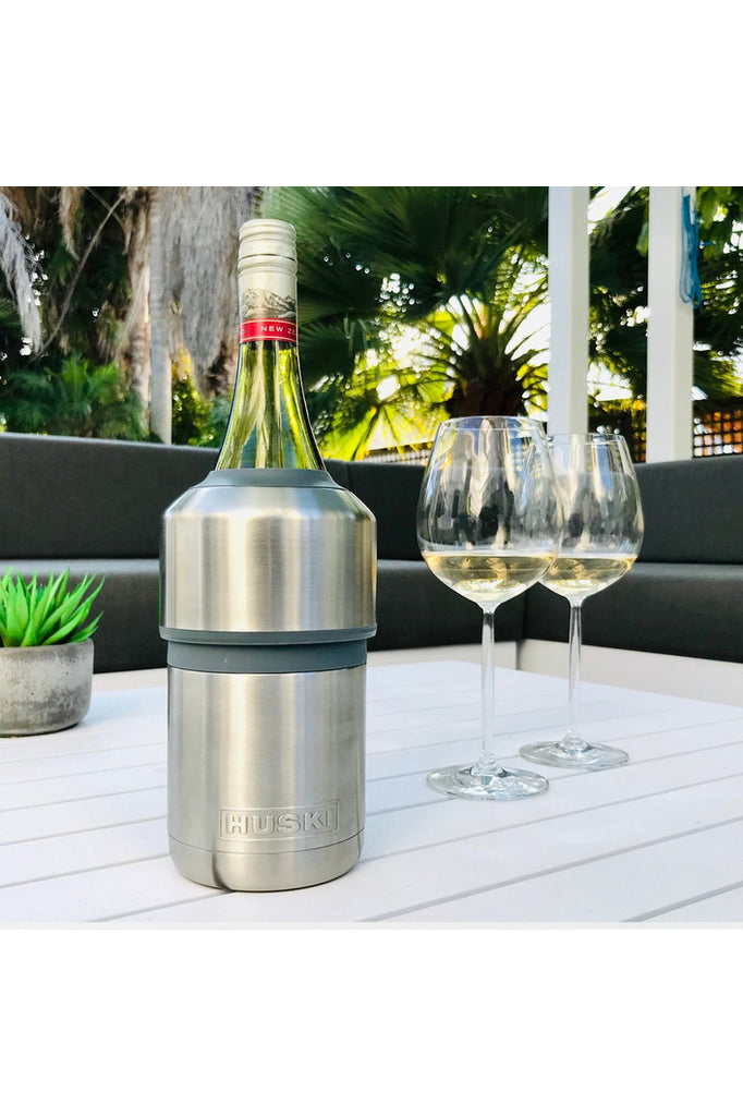 Wine Cooler | 6 Finishes Beer + Wine Coolers + Cool Tumblers Black,Brushed Stainless,Champagne,Powder Pink,Rose,White Huski