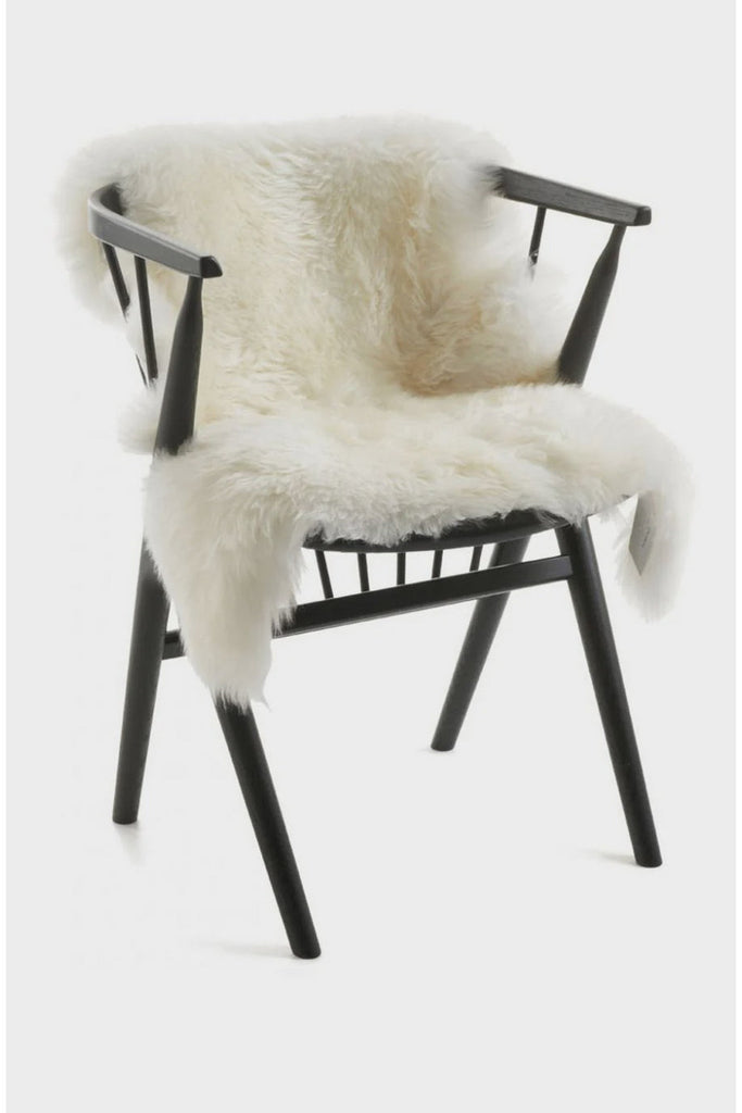 Natures Collection NZ Long Wool Sheepskin Rug Ivory Crisp Home + Wear