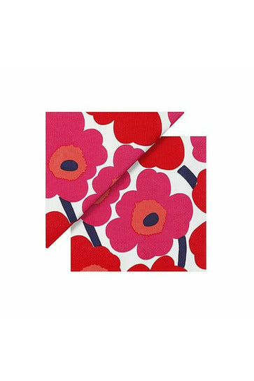 Luncheon Paper Napkin | Marimekko Unikko Red Paper Napkins Luncheon IHR