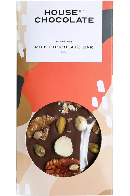 House of Chocolate Mixed Nut Milk Chocolate Bar Crisp Home + Wear