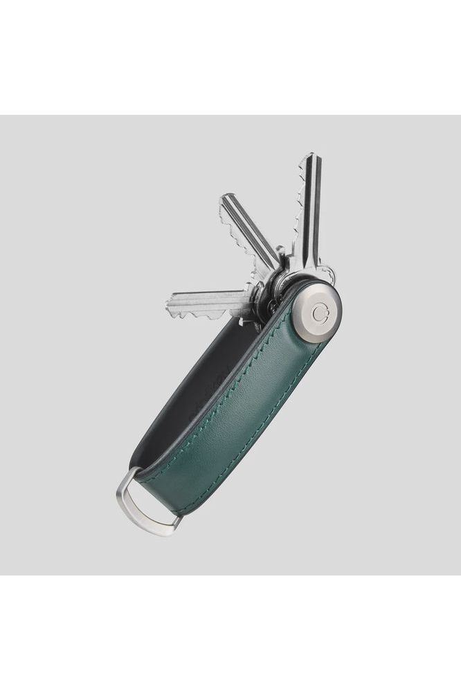 Orbitkey | Hybrid Leather Key Organiser Pine Green | Crisp Home + Wear