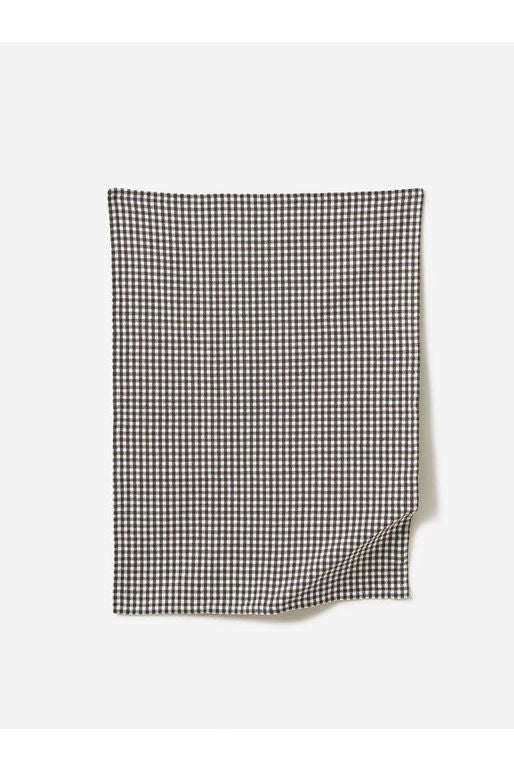 Gingham Washed Cotton Tea Towel | Olive Tea Towels Citta Essentials