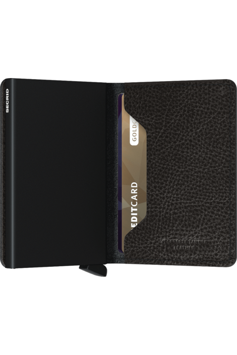 Secrid Slimwallet Wallet Vege Tanned Black Aluminum Credit Cardprotector Mens Wallets Womens Wallets