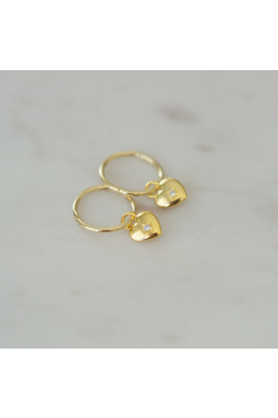 Sweetheart Sleepers Earrings Gold S O P H IE