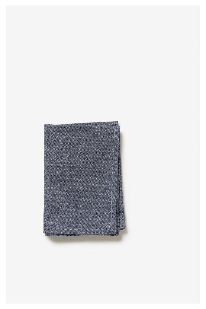 Washed Cotton Tea Towel | Navy Tea Towels Citta Essentials